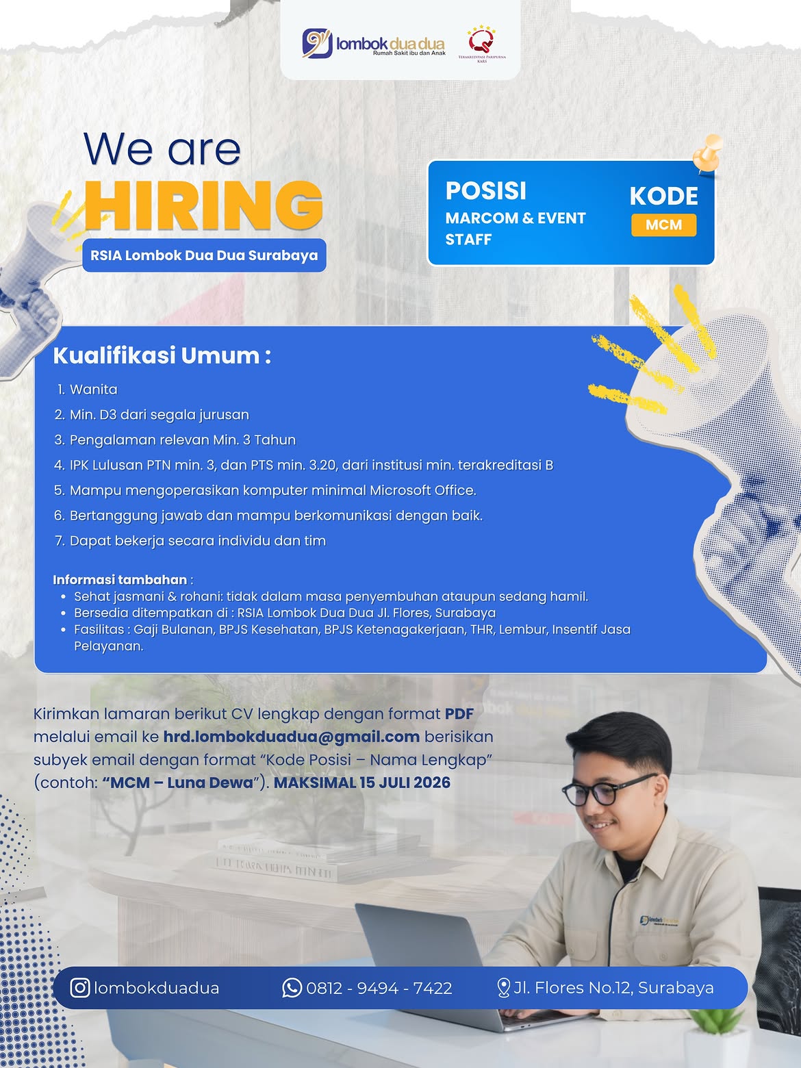 WE ARE HIRING 💼Kami memanggil talenta-talenta berdedikasi yang siap memberikan pelayanan terbai (4)