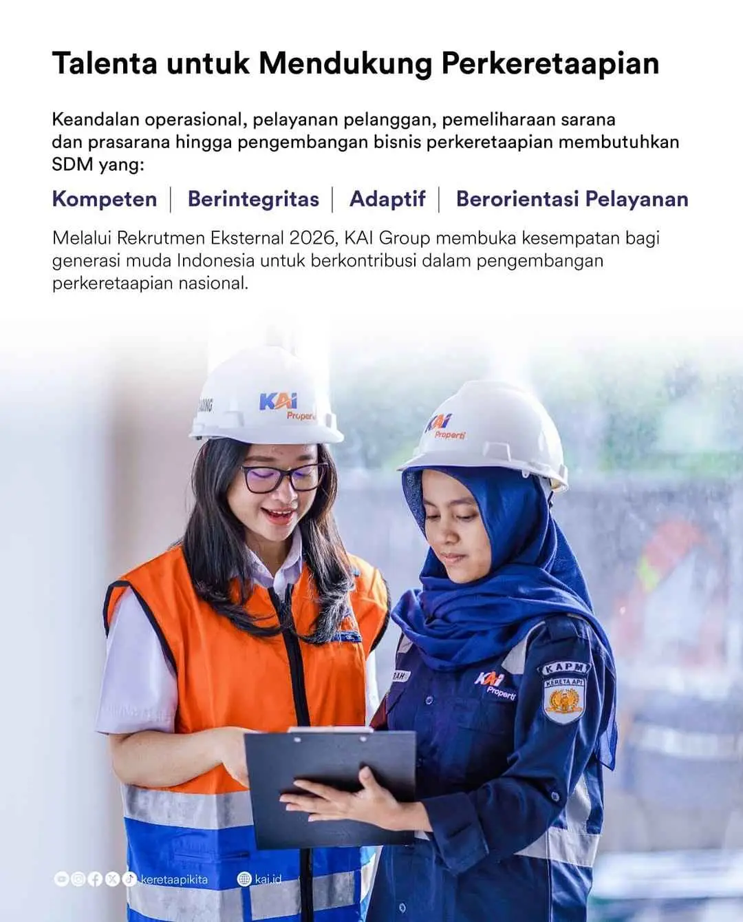 KAI Group Buka Rekrutmen Eksternal 2026Railfriends Rekrutmen Eksternal KAI Group 2026 resmi di 1-100kb