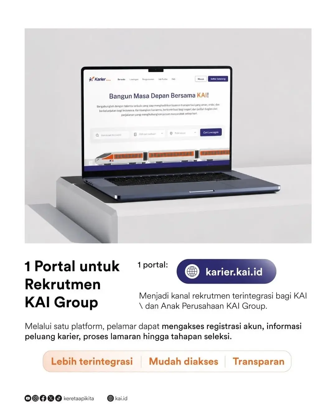 KAI Group Buka Rekrutmen Eksternal 2026Railfriends Rekrutmen Eksternal KAI Group 2026 resmi di 2-100kb