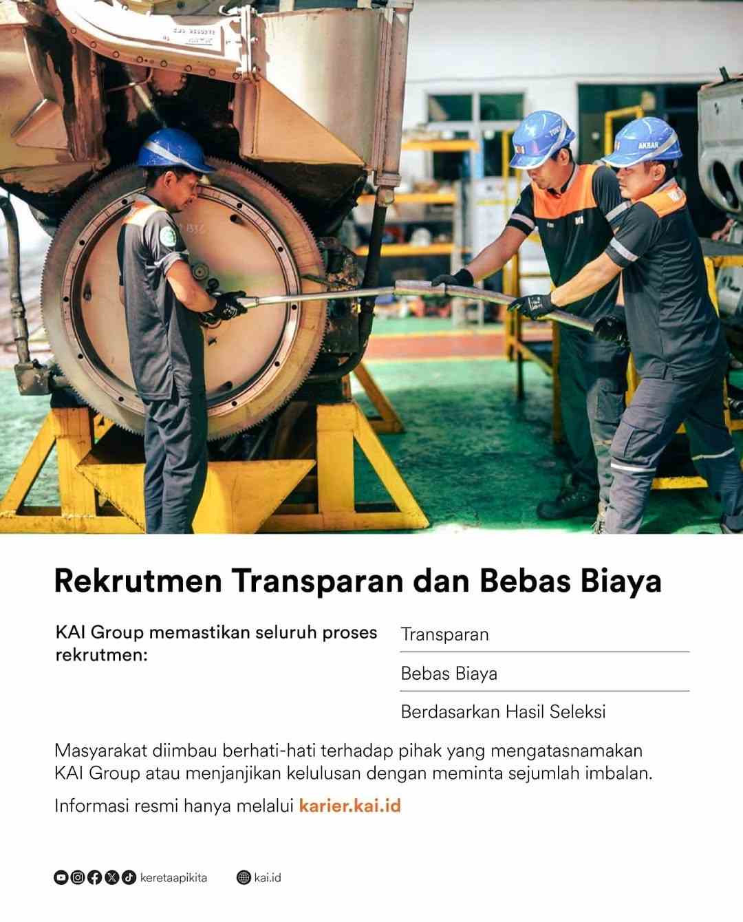 KAI Group Buka Rekrutmen Eksternal 2026Railfriends Rekrutmen Eksternal KAI Group 2026 resmi di 6-100kb